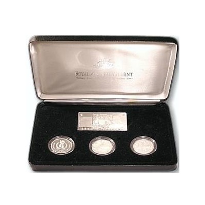 1990 Masterpieces in Silver Three Coin Collection